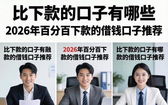 2026年百分百下款的借钱口子推荐