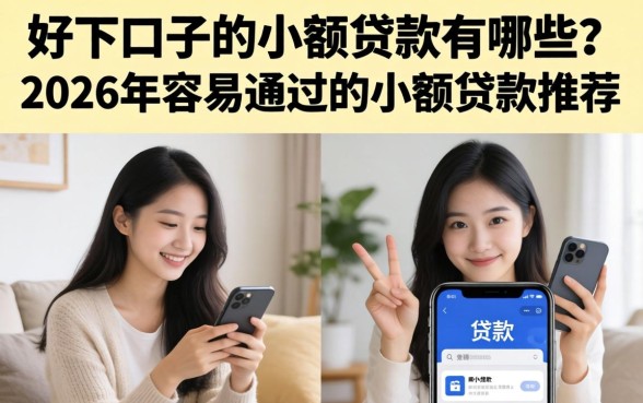 好下口子的小额贷款有哪些？2026年容易通过的小额贷款推荐