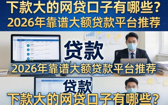 下款大的网贷口子有哪些?2026年靠谱大额贷款平台推荐 2026年靠谱大额贷款平台推荐