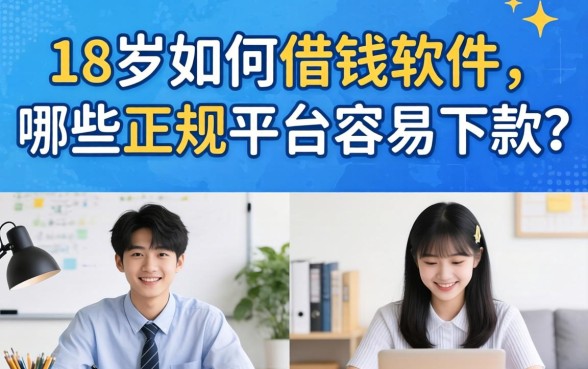18岁如何借钱软件,哪些正规平台容易下款? 哪些正规平台容易下款