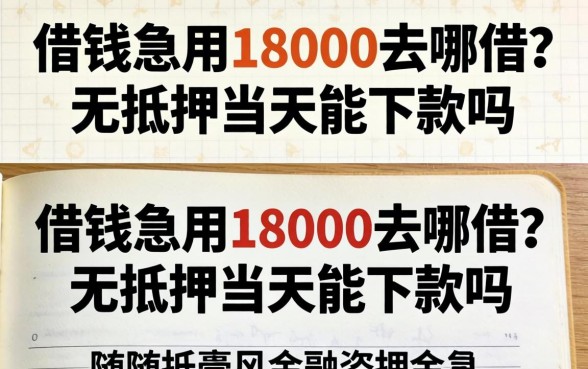 借钱急用18000去哪借