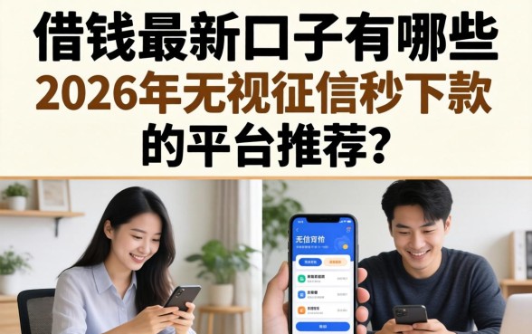 2026年无视征信秒下款的平台推荐