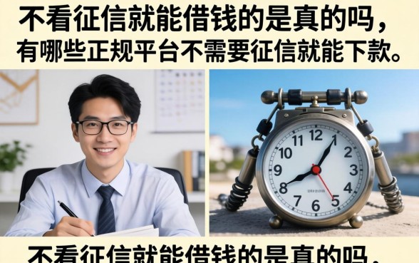 不看征信就能借钱的是真的吗，有哪些正规平台不需要征信就能下款