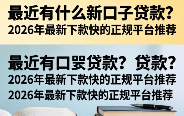 2026年最新下款快的正规平台推荐