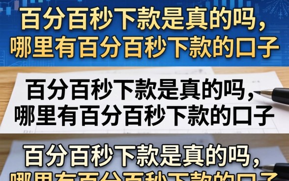 百分百秒下款是真的吗,哪里有百分百秒下款的口子 哪里有百分百秒下款的口子