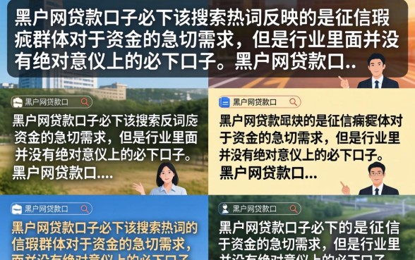 黑户网贷款口子必下是真的吗