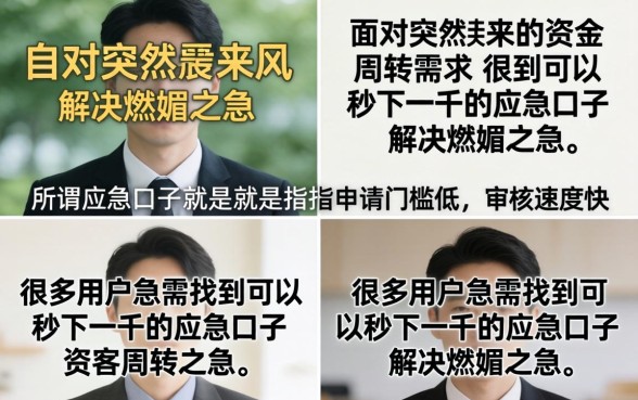 哪里能找到秒下一千的应急口子