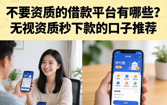 不要资质的借款平台有哪些?无视资质秒下款的口子推荐 不要资质的借款平台有哪些