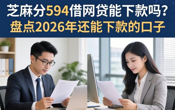 芝麻分594借网贷能下款吗？盘点2026年还能下款的口子