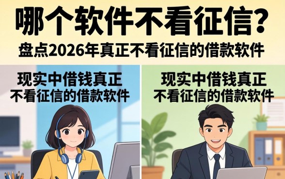 哪个软件不看征信?盘点2026年真正不看征信的借款软件 盘点2026年真正不看征信的借款软件