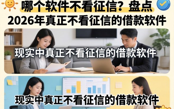 哪个软件不看征信?盘点2026年真正不看征信的借款软件 盘点2026年真正不看征信的借款软件