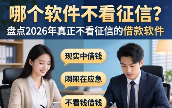 哪个软件不看征信?盘点2026年真正不看征信的借款软件 盘点2026年真正不看征信的借款软件