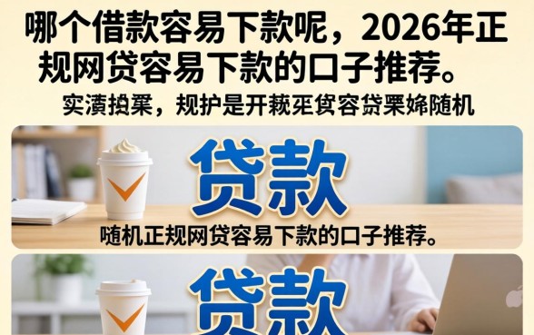 2026年正规网贷容易下款的口子推荐