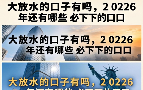 2026年还有哪些必下的口子