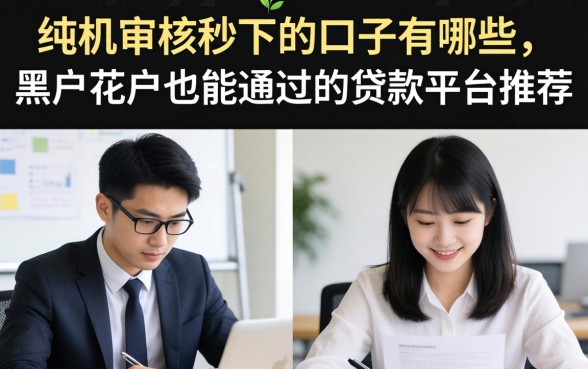 纯机审核秒下的口子有哪些,黑户花户也能通过的贷款平台推荐 黑户花户也能通过的贷款平台推荐