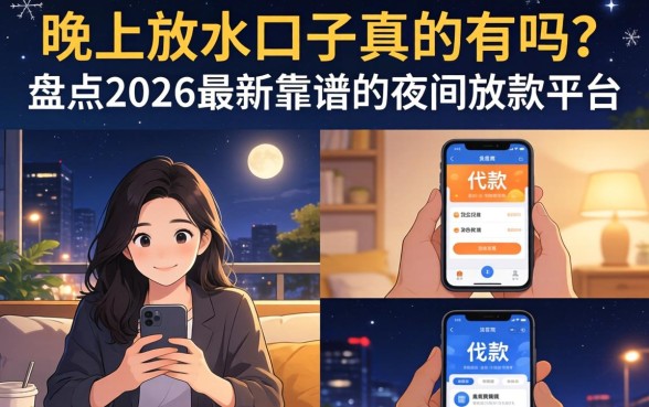 晚上放水口子真的有吗?盘点2026最新靠谱的夜间放款平台 盘点2026最新靠谱的夜间放款平台
