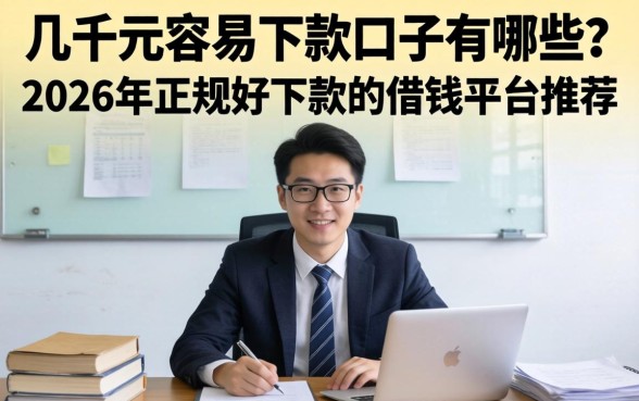 几千元容易下款口子有哪些?2026年正规好下款的借钱平台推荐 2026年正规好下款的借钱平台推荐