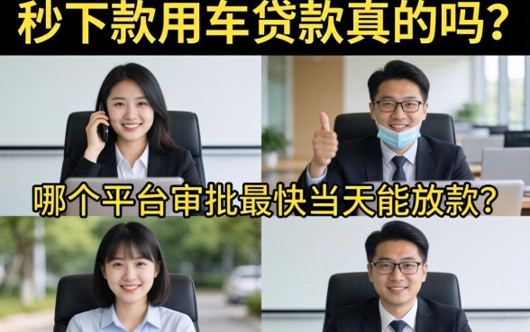 秒下款用车贷款真的吗?哪个平台审批最快当天能放款? 哪个平台审批最快当天能放款