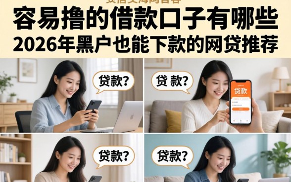容易撸的借款口子有哪些,2026年黑户也能下款的网贷推荐 2026年黑户也能下款的网贷推荐
