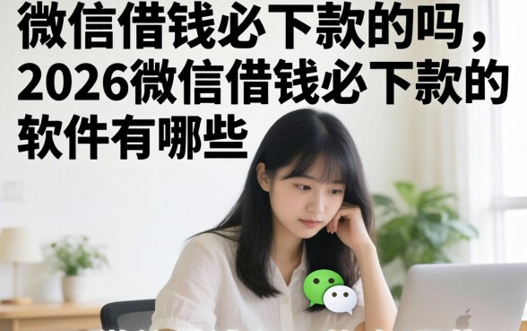 2026微信借钱必下款的软件有哪些