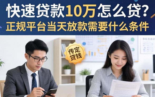 快速贷款10万怎么贷?正规平台当天放款需要什么条件 正规平台当天放款需要什么条件
