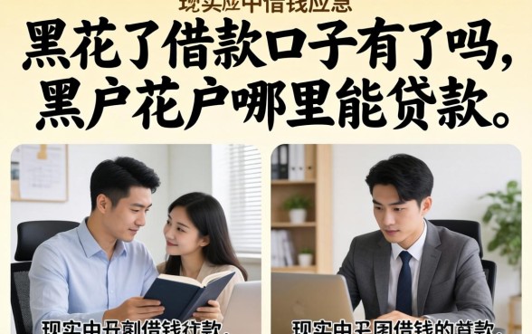 黑花了借款口子有吗，黑户花户哪里能贷款？