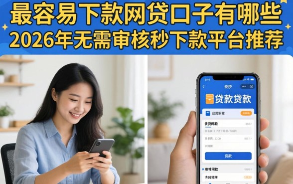 2026年无需审核秒下款平台推荐