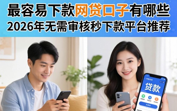 最容易下款的网贷口子有哪些,2026年无需审核秒下款平台推荐 2026年无需审核秒下款平台推荐
