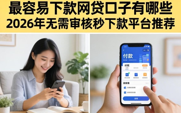 最容易下款的网贷口子有哪些,2026年无需审核秒下款平台推荐 2026年无需审核秒下款平台推荐