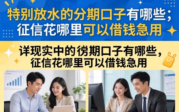 特别放水的分期口子有哪些，征信花哪里可以借钱急用
