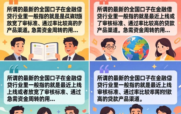 全国最新口子有哪些?2026年靠谱下款渠道大全 2026年靠谱下款渠道大全