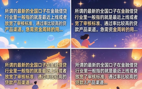 全国最新口子有哪些?2026年靠谱下款渠道大全 2026年靠谱下款渠道大全