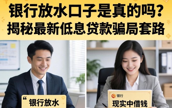 银行放水的口子是真的吗?揭秘最新低息贷款骗局套路 揭秘最新低息贷款骗局套路
