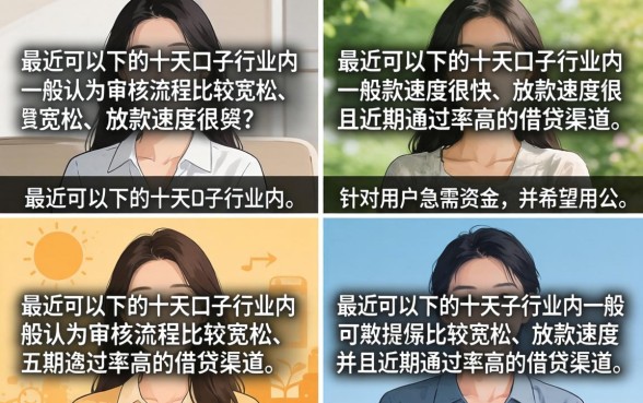 最近能下的十天口子有哪些