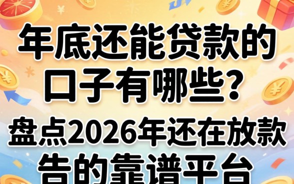年底还能贷款的口子有哪些?盘点2026年还在放款的靠谱平台 盘点2026年还在放款的靠谱平台