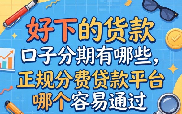 好下的货款口子分期有哪些，正规分期贷款平台哪个容易通过