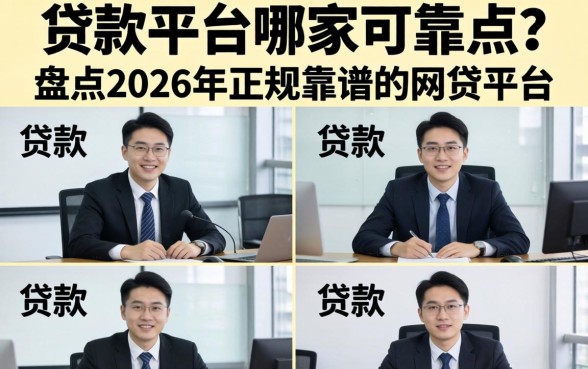 贷款平台哪家可靠点？盘点2026年正规靠谱的网贷平台