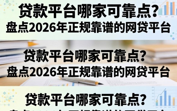 贷款平台哪家可靠点?盘点2026年正规靠谱的网贷平台 盘点2026年正规靠谱的网贷平台
