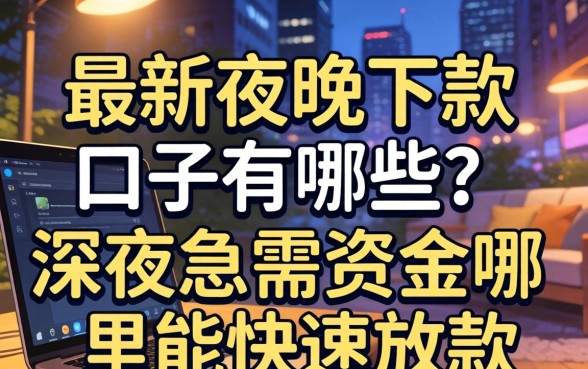 深夜急需资金哪里能快速放款