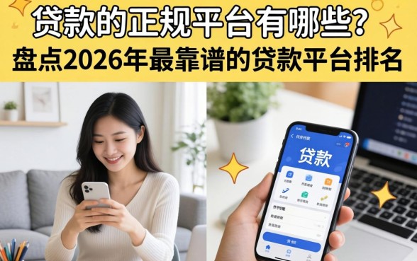 贷款的正规平台有哪些？盘点2026年最靠谱的贷款平台排名