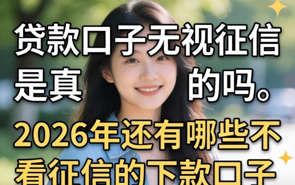 2026年还有哪些不看征信的下款口子