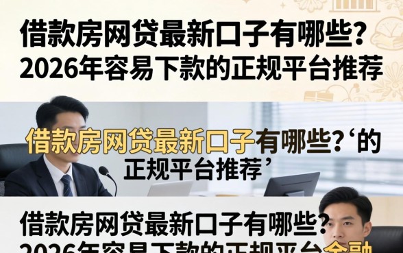借款房网贷最新口子有哪些?2026年容易下款的正规平台推荐 2026年容易下款的正规平台推荐