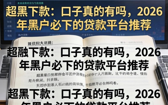 超黑下款的口子真的有吗,2026年黑户必下的贷款平台推荐 2026年黑户必下的贷款平台推荐