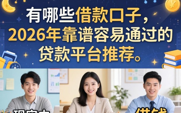 2026年靠谱容易通过的贷款平台推荐