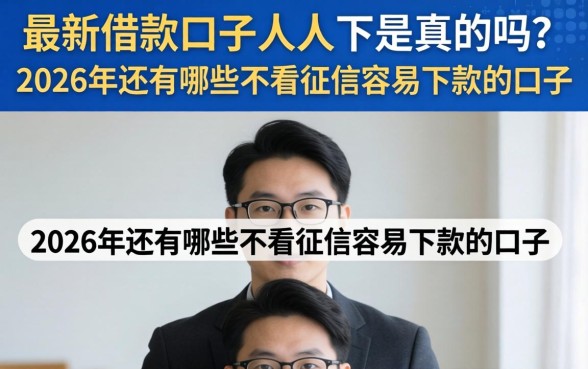 2026年还有哪些不看征信容易下款的口子