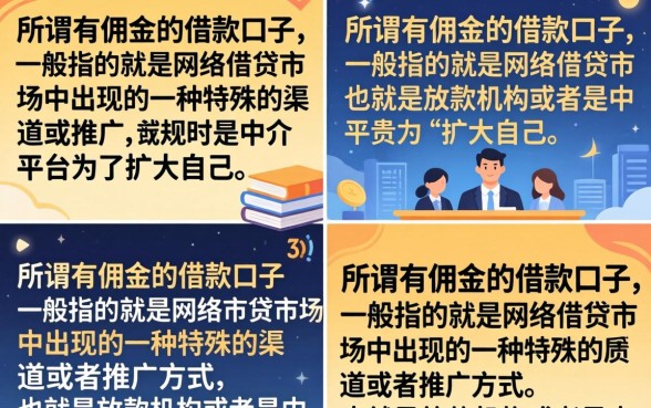 有佣金的借款口子真的吗