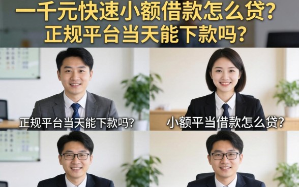 一千元快速小额借款怎么贷