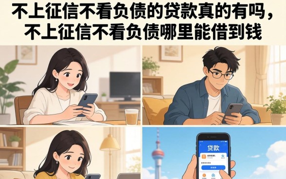 不上征信不看负债的贷款真的有吗，不上征信不看负债哪里能借到钱