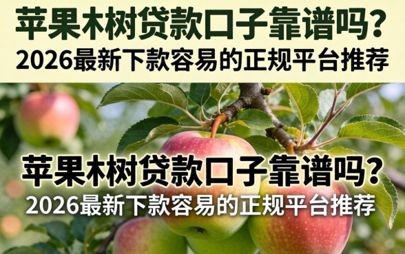苹果树贷款口子靠谱吗？2026最新下款容易的正规平台推荐