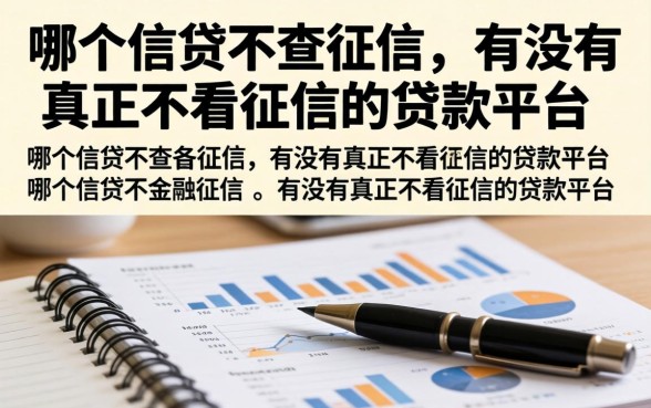 哪个信贷不查征信,有没有真正不看征信的贷款平台 有没有真正不看征信的贷款平台
